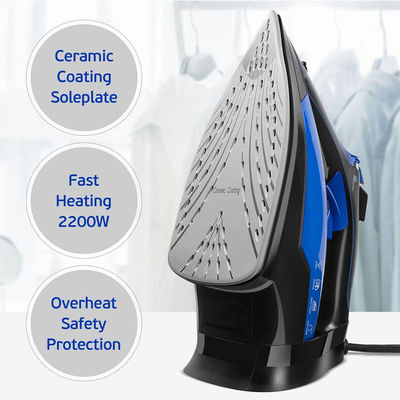 2400W Abbigliamento Ferri a vapore con suola di ceramica Turbo a vapore verticale