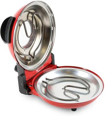 Pizza Maker Controllo della temperatura regolabile con finestra visibile Pietra speciale e padella elettrica forno per pizza a crosta croccante