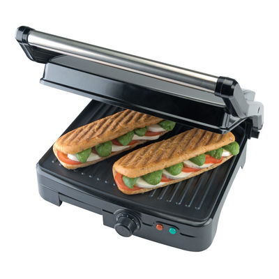 Griglia elettrica in acciaio inossidabile sandwich press panini grill con dispositivo inclinato