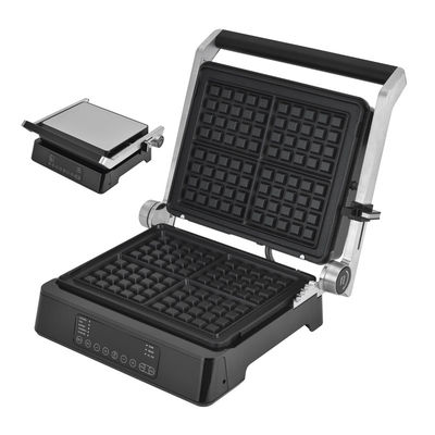 Griglia elettrica in acciaio inossidabile sandwich press panini grill con dispositivo inclinato