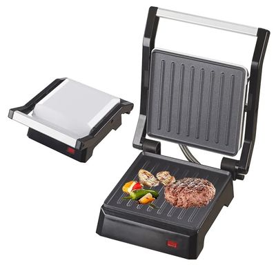 Panini Press Sandwich Maker Superficie non appiccicosa Doppio riscaldatore Acciaio inossidabile Creatore di colazione Grill di contatto Formaggio uovo bistecca di pancetta
