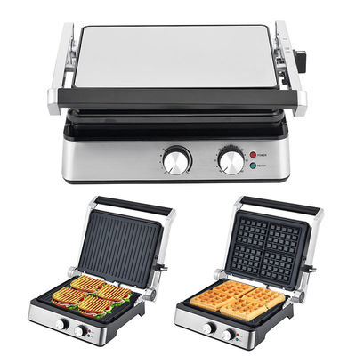 4 fette Griglia elettrica con piatti staccabili waffle maker Sandwich Panini Press Griglia a contatto 2200W piatti intercambiabili