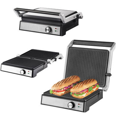 2200W griglia elettrica Panini Maker temperatura regolabile Sandwich Press Toaster apre a 180 gradi Griglia di contatto in acciaio inossidabile
