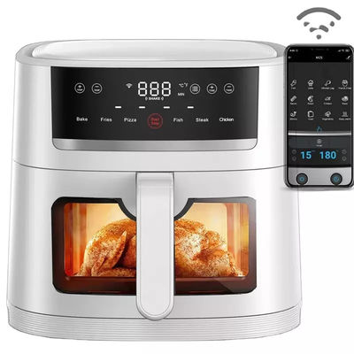 Tuya Wifi elettrico 3.5L 4L 5.5L 6.5L 8L 9L Smart Glass Oil Free Deep Fryer
