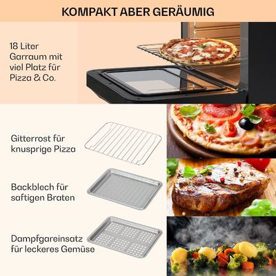 18L Dual Air Frye con funzione di vaporizzazione e asciugatura 2450W Toaster Dehydrator Oil Free