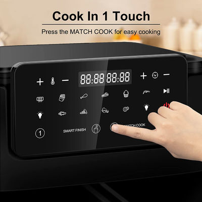 Friggitrice a aria a doppia zona senza olio 9L grande per la famiglia con 2 cassetti 10 preset 2400W basso contenuto di grassi