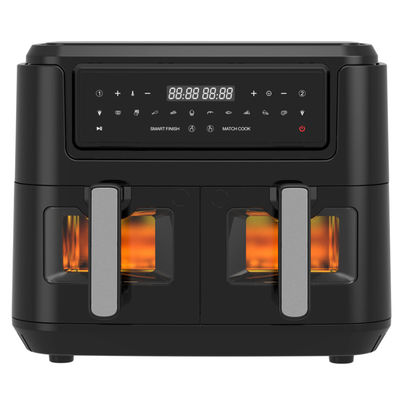 Fritura ad aria intelligente a doppia potenza di 2400 W con finestra trasparente visibile 9L Tecnologia digitale a due zone