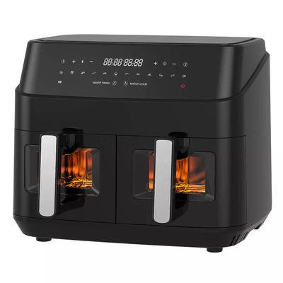 Grande friggitrice a doppio aria da 9 litri con 10 in 1 touch preset due zone tecnologia