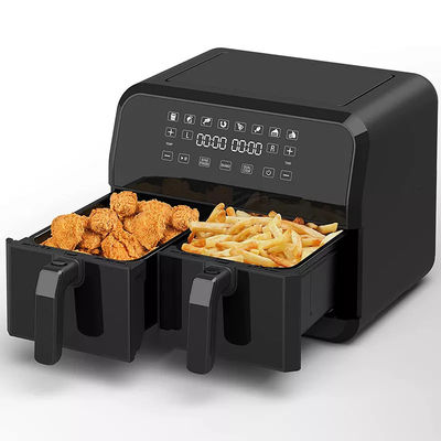 Grande friggitrice a doppio aria da 9 litri con 10 in 1 touch preset due zone tecnologia