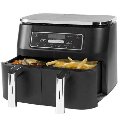 Grande friggitrice a doppio aria da 9 litri con 10 in 1 touch preset due zone tecnologia