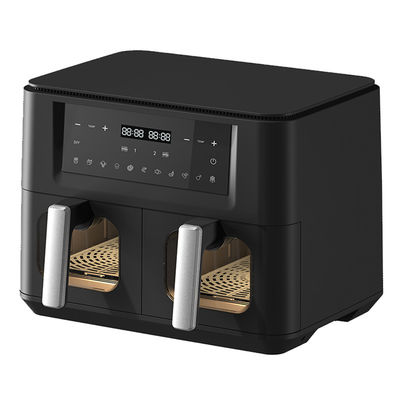9L 2000W Smart Air Fryer Digital Double Basket con finestra visibile