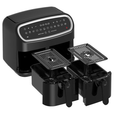 9L 2000W Smart Air Fryer Digital Double Basket con finestra visibile