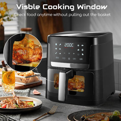 7L con finestra Acciaio inossidabile Air Fryer forno LED touch screen per 12 preset facile pulizia 1800w Home