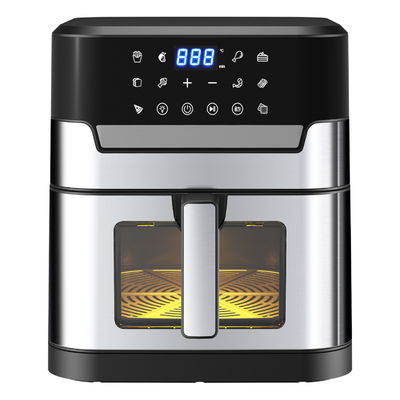 7L con finestra Acciaio inossidabile Air Fryer forno LED touch screen per 12 preset facile pulizia 1800w Home