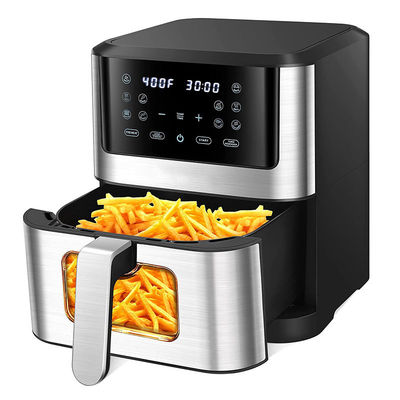7L con finestra Acciaio inossidabile Air Fryer forno LED touch screen per 12 preset facile pulizia 1800w Home