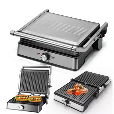 Barbecue personalizzato Macchina di grigliatura elettrica staccabile Panini Commerciale 2 in 1