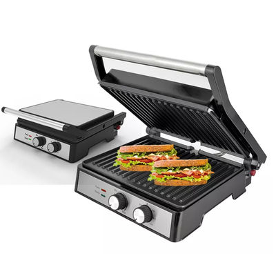 Barbecue personalizzato Macchina di grigliatura elettrica staccabile Panini Commerciale 2 in 1