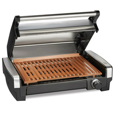 4 fette BBQ Panini Grill elettrico con controllo della temperatura e del tasto di orario