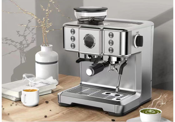 20 Bar Italian Express Espresso Machine Casco in acciaio inossidabile spazzolato
