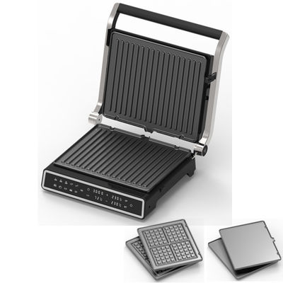 2-Slice Deep Fill Waffle Sandwich Maker Grill BBQ staccabile Rivestimento antiaderente per cucina Cucina Griglie elettriche Griglie