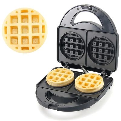 Non Stick PTFE Rivestimento 2 fette Waffle Maker con smontabile panino e pancake Maker