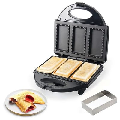 Non Stick PTFE Rivestimento 2 fette Waffle Maker con smontabile panino e pancake Maker