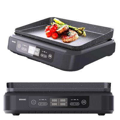 2 fette Deep Xxl Grill Sandwich Maker Regolare la temperatura Distaccabile Fonte di alimentazione elettrica Ptfe Uso domestico
