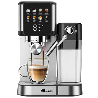 Anbo Big Touch Screen Control Cappuccino Espresso Macchina da caffè multifunzione con macina da macinare