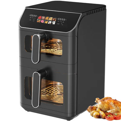 2800w Freggitore a aria a doppia pila elettrico Non aderente 6l + 6l Rivestimento Top Bottom Heater Display LCD pieghevole Visible Window-Option