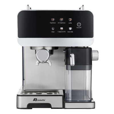 Anbo Digital Professional Espresso Coffee Machine with Milk tank Multifunctional Latte Flat White Cappuccino Cafetera De Expreso