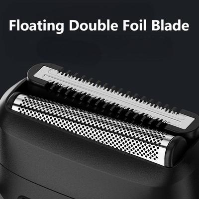 Mini rasoio elettrico portatile con resistenza all'acqua IPX7 e batteria da 350 mAh per 60 minuti di lavoro