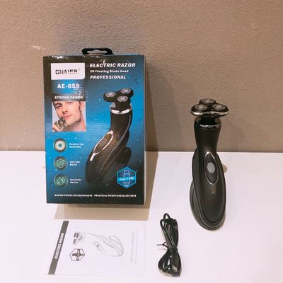 Rasoio elettrico portatile per uomo con lama in acciaio inossidabile e maniglia di plastica per uso facciale