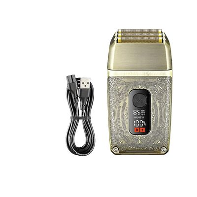 Rasoio elettrico USB con design retrò, batteria da 1200 mAh e ricarica rapida 1-3 ore per uomo