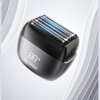 Rasoio Elettrico ANBOLIFE a 6 Lame con Aspirazione Magnetica e Batteria al Litio 900mAh - Rasoio a Lamina Impermeabile IPX7 per Uomo