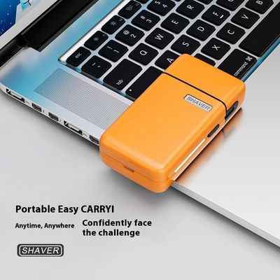 Mini rasoio elettrico portatile con tempo di ricarica di 1,5 ore ricambi gratuiti e alloggiamento in plastica per uomini