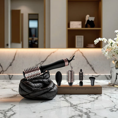 Spazzola per asciugacapelli da 1200W con 3 livelli di temperatura e voltaggio 220~240V per una facile acconciatura