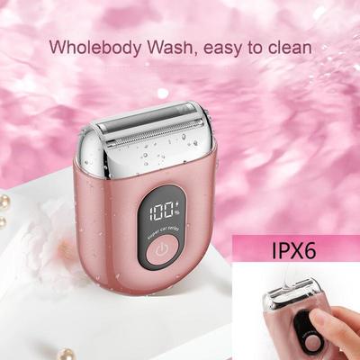 Rasoio elettrico da donna con display digitale ricaricabile 450mAh IPX6 Impermeabile Body Trimmer per 90 minuti di autonomia