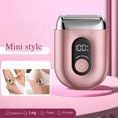 Rasoio elettrico da donna con display digitale ricaricabile 450mAh IPX6 Impermeabile Body Trimmer per 90 minuti di autonomia