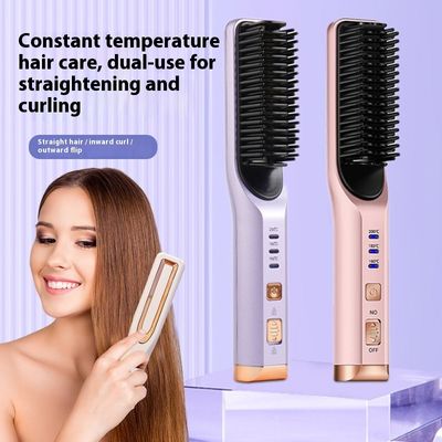 ANBOLIFE Mini strettulatore per capelli senza fili ricaricabile con piastre di ceramica per uso domestico
