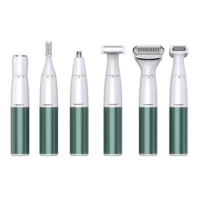 Set di epilatore da rasoio multifunzionale per donne 6 in 1 con batteria da 1200 mAh, lama in acciaio inossidabile e ricambi gratuiti