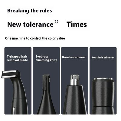 Rasoio elettrico ricaricabile USB con batteria da 600mAh e 90 minuti di autonomia, lame in acciaio inossidabile, rifinitore personale