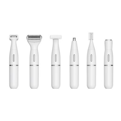 Set di rasoio elettrico multifunzione 6 in 1 con carica USB completamente impermeabile per il taglio delle sopracciglia e per uso domestico