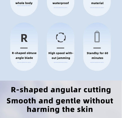 Set di rasoio elettrico multifunzione 6 in 1 con carica USB completamente impermeabile per il taglio delle sopracciglia e per uso domestico