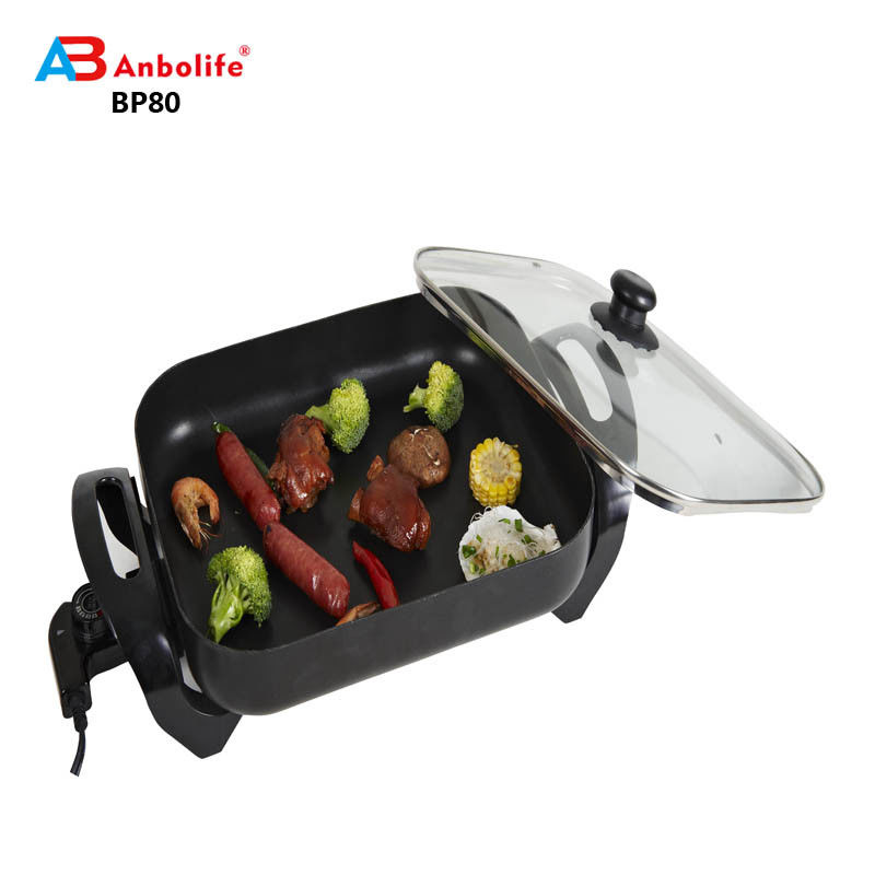 Scaldaia elettrica di Culina 18/10 in acciaio inossidabile, interno antiaderente, con coperchio di vetro 12 pollici Ptfe rotondo senza pfoa Cassaforte del lavastoviglie