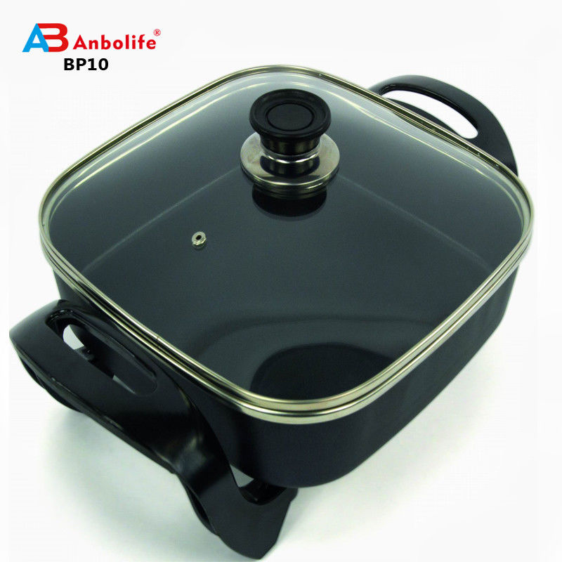 Anbo Fabbrica vendita diretta a caldo padella elettrica rotonda non appiccicosa/padella elettrica per la pizza padella da frittura