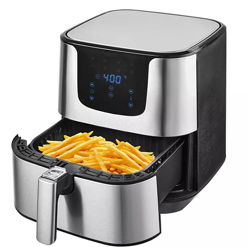 Forno per friggitrice a aria a cucina elettrica senza olio in acciaio inossidabile 5.5L 7L XL Digital 8 Preset Touch Screen