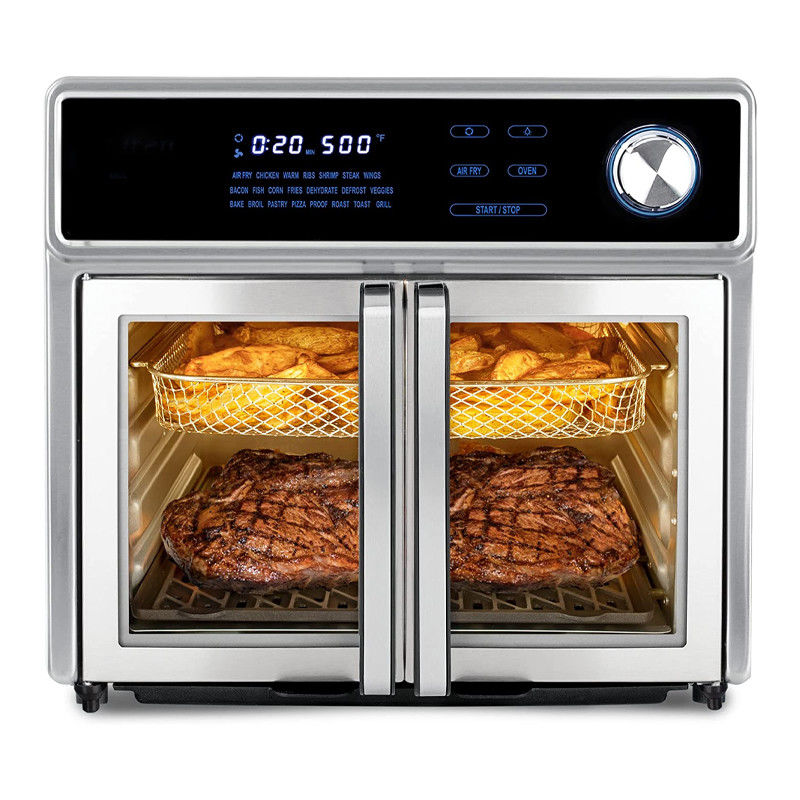 Fornaci friggitori ad aria 1700W Porta francese 5.5L 6.5L 23L In acciaio inossidabile sano senza olio