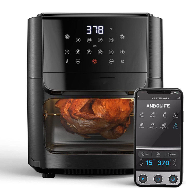 Fornaci a friggitrice ad aria bianca da 1800W 12 litri Digital Air Fryer Oil Free Wtih Wifi Tuya