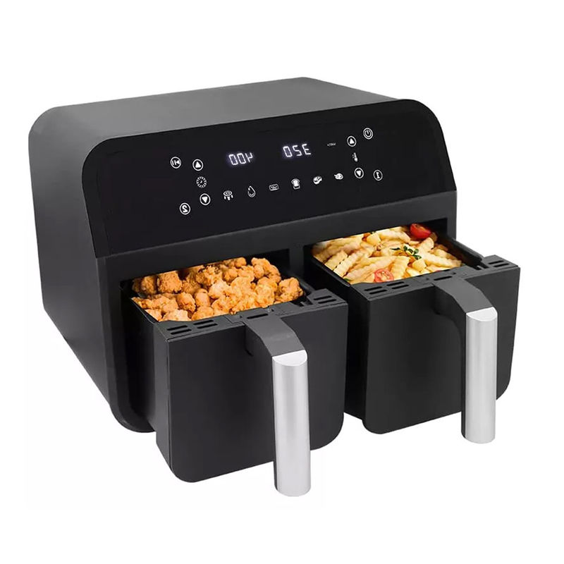 Grande friggitrice a doppio aria da 9 litri con 10 in 1 touch preset due zone tecnologia