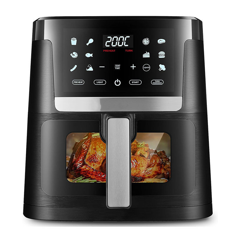 7L con finestra Acciaio inossidabile Air Fryer forno LED touch screen per 12 preset facile pulizia 1800w Home